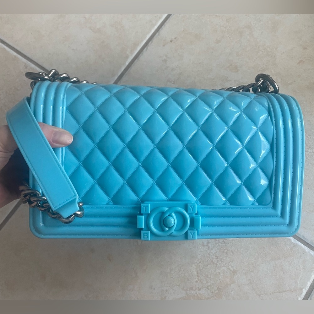 Toyboy Jelly Convertible Crossbody Shoulder Bag Blue Turquoise Toy Boy Handbag